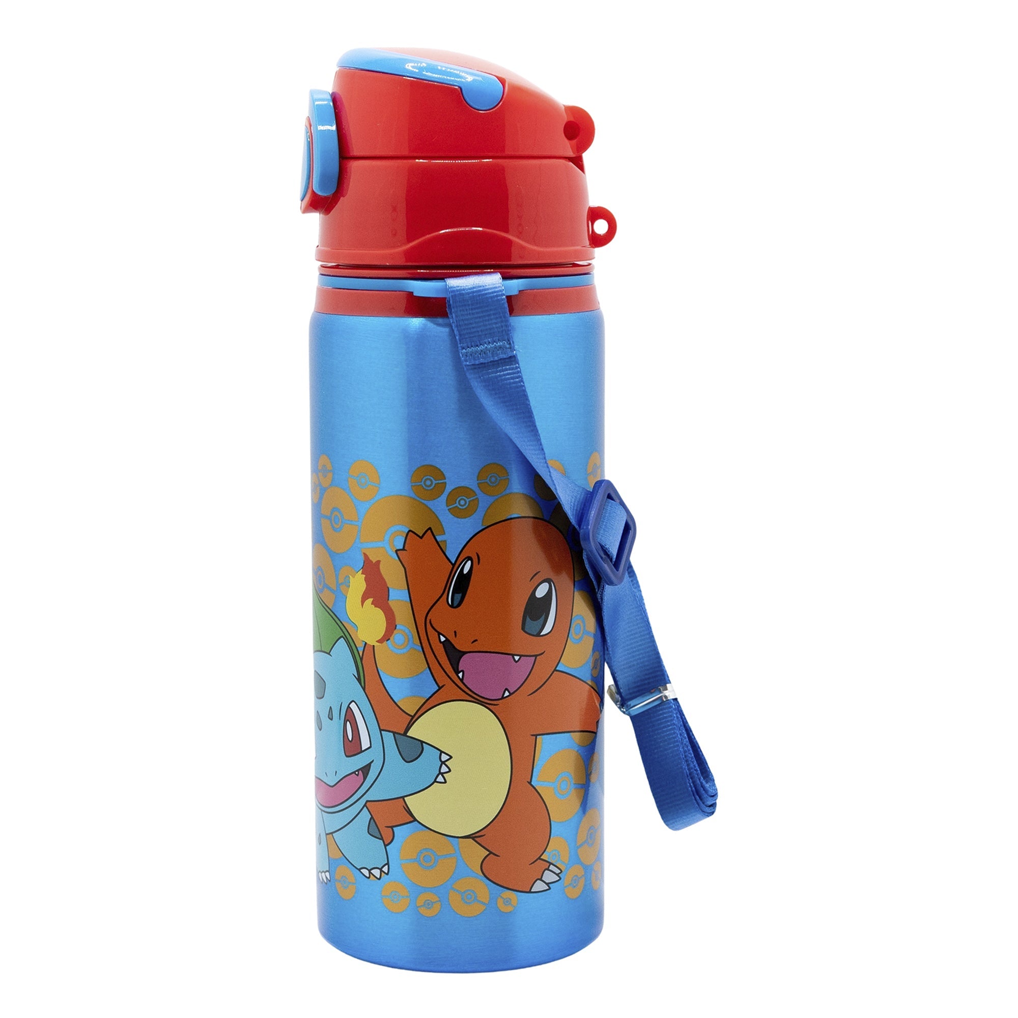 Stor Aluminium Pop Up Bottle with Strap 730 ml Pokémon