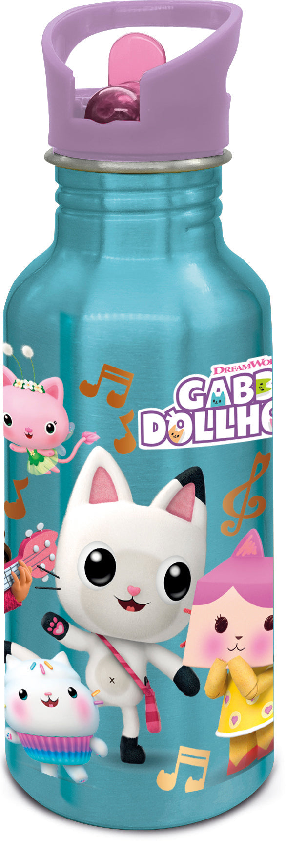 Stor Nevada Aluminium Sipper Bottle 545 ml Gabby's Dollhouse