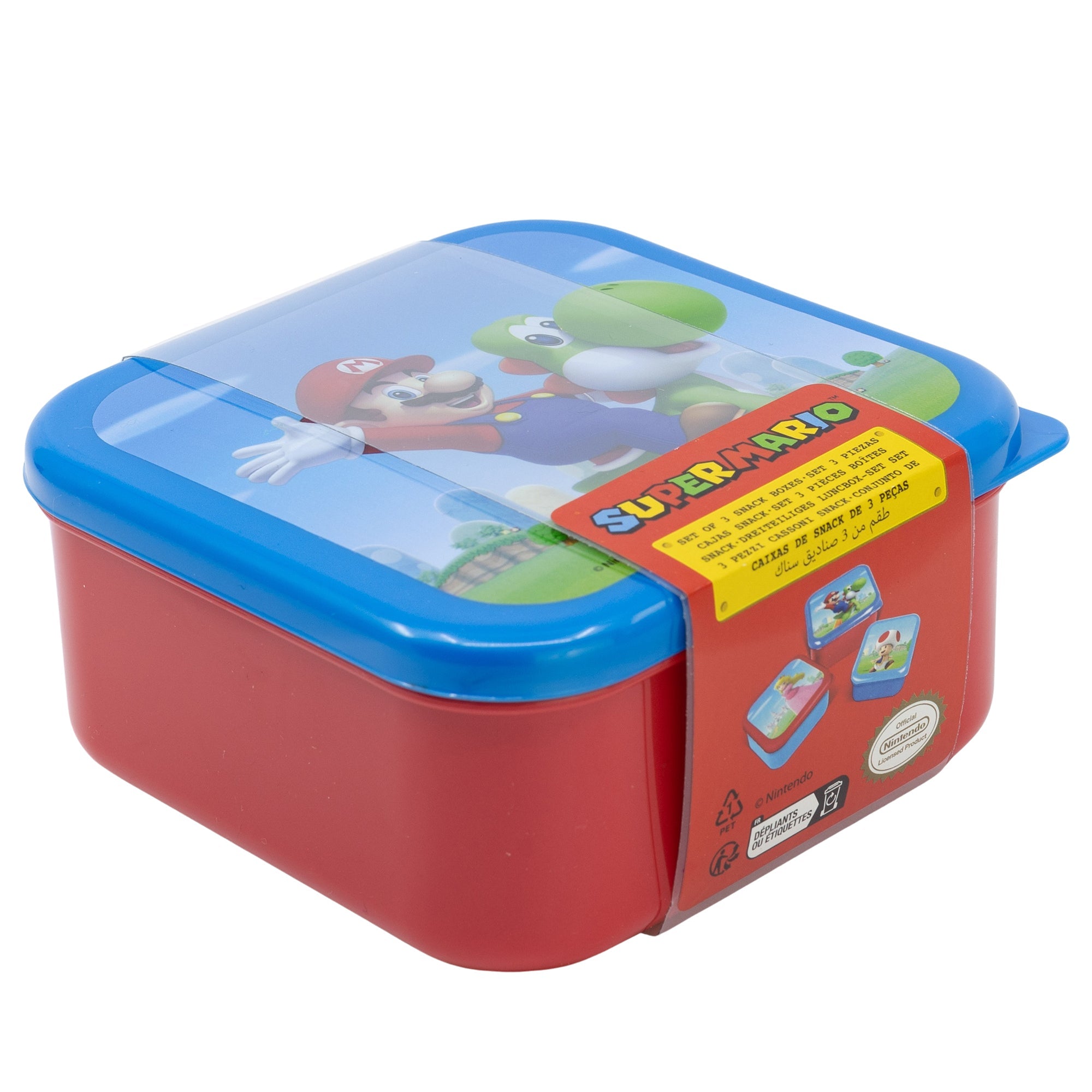 Stor Set de 3 Piezas Snack Apilables Mario Bros