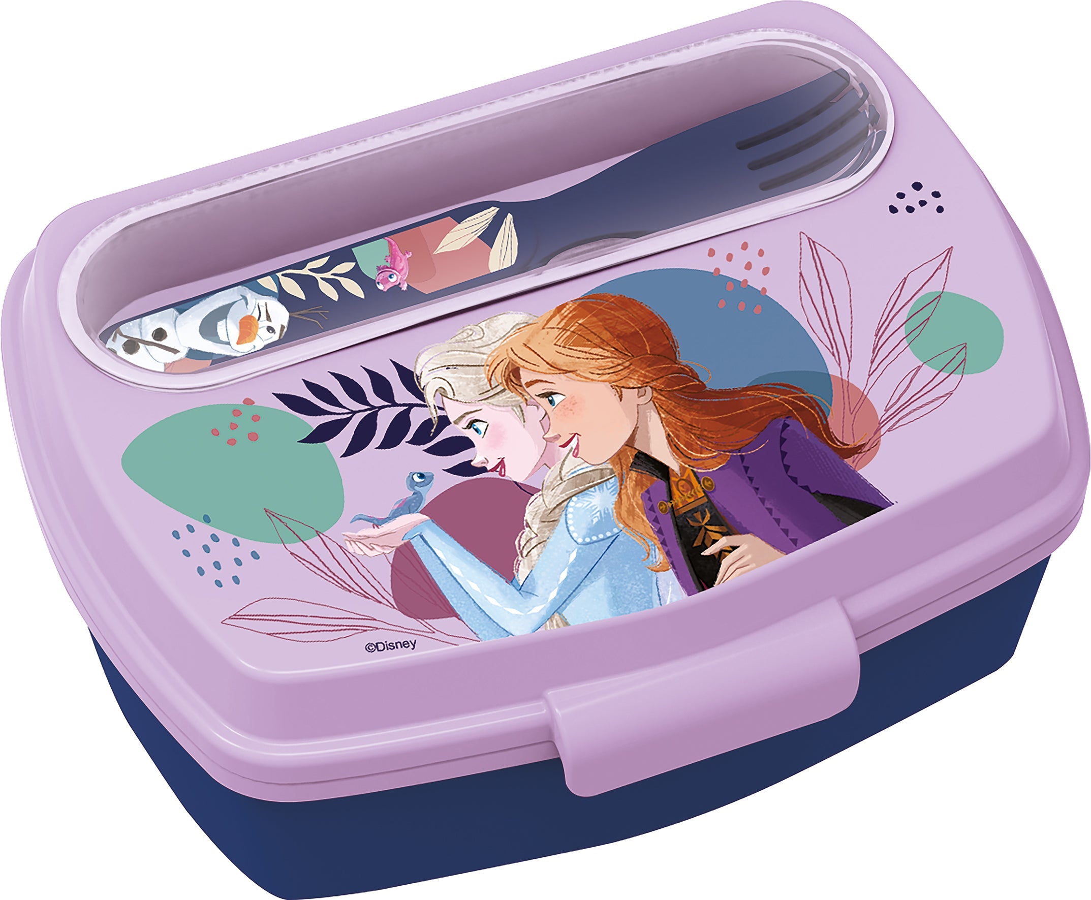 Hermético Rectangular con Cubiertos Frozen