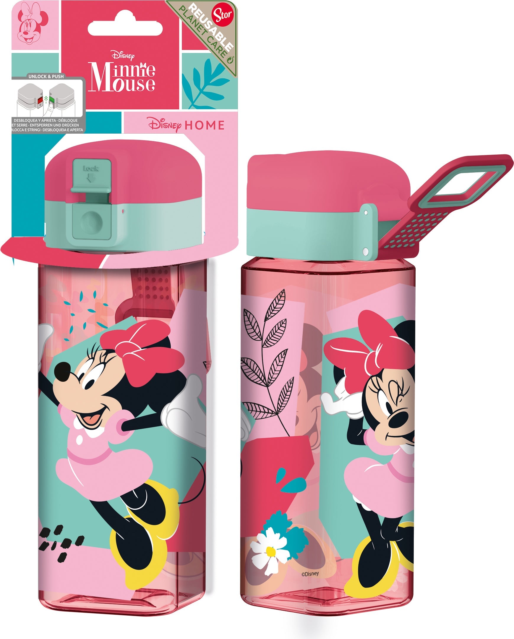 Botella Robot con Cierre 550 ml Minnie Mouse