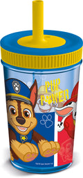 Vaso con Pajita de Silicona 465 ml Paw Patrol