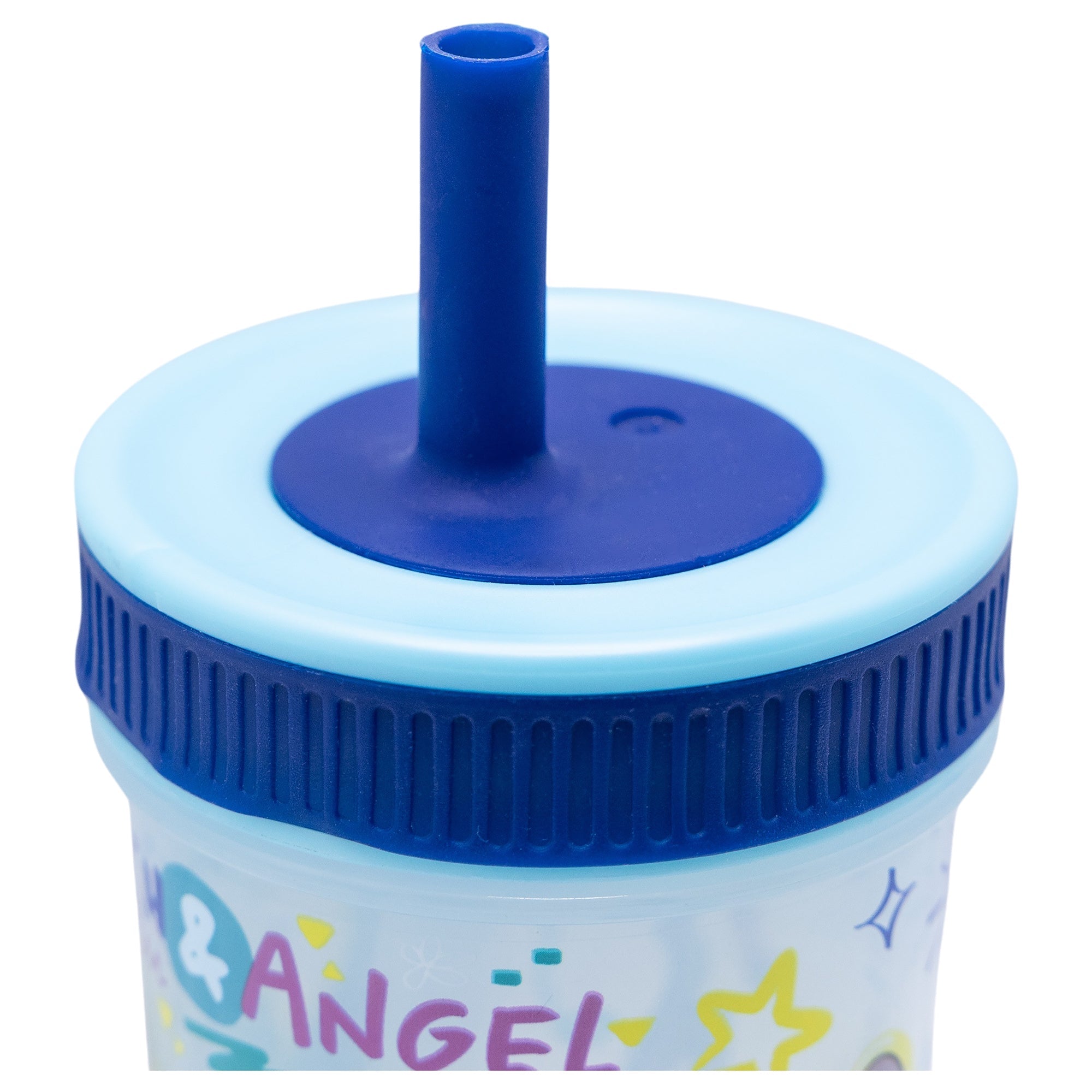 Stor Leak Proof Silicone Straw Tumbler Stitch Drawing