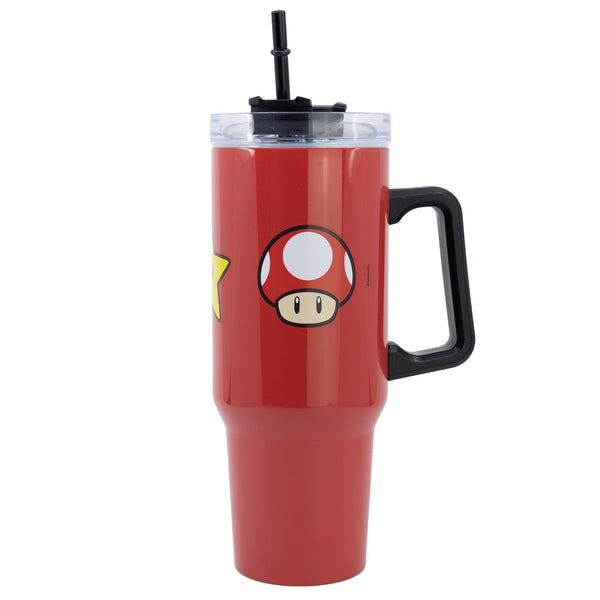 Mug Térmico XL Mario Bros Acero Inoxidable 1165ml con Tapa