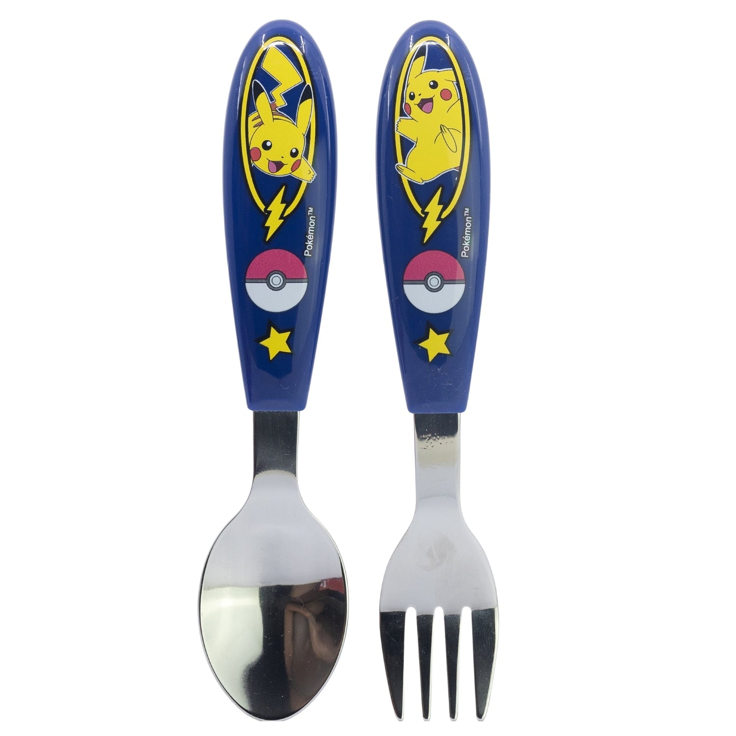 Stor Set de Cubiertos Metálicos Elípticos 2 Piezas Pokémon Blue Team
