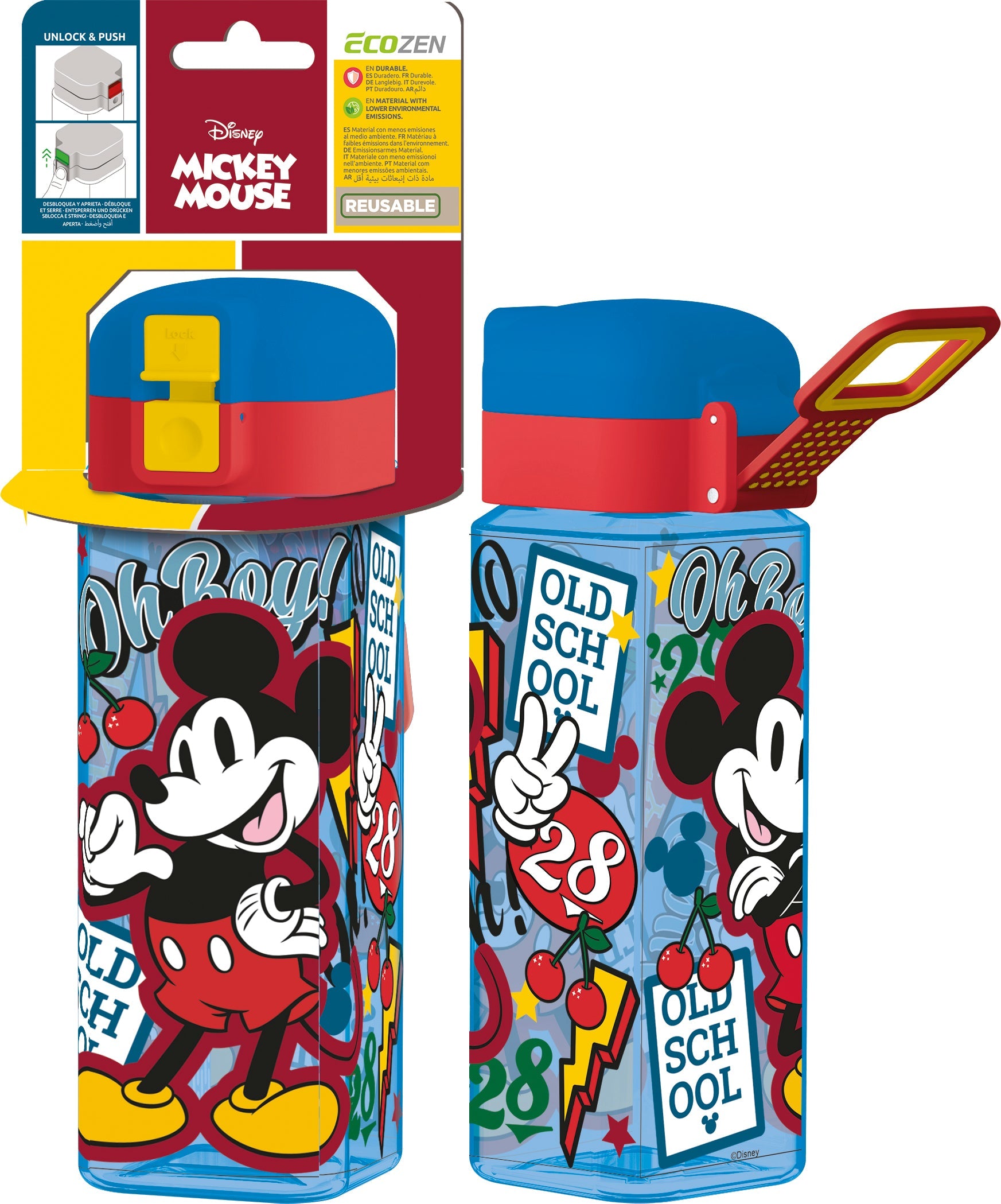 Botella Robot con Cierre 550 ml Mickey