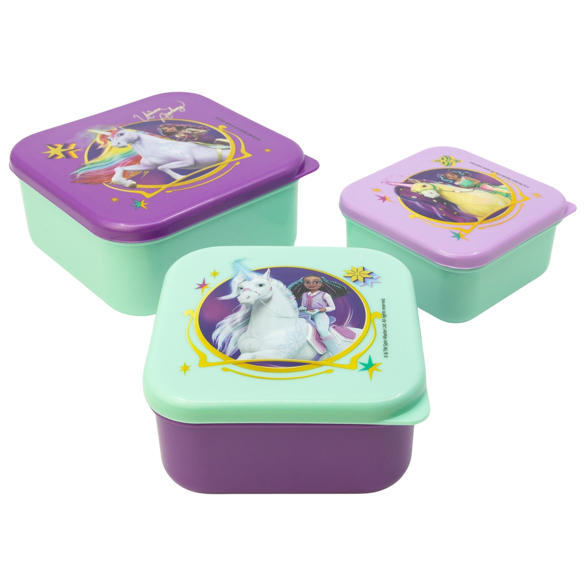 Stor Set de 3 Piezas Snack Apilables Unicorn Academy