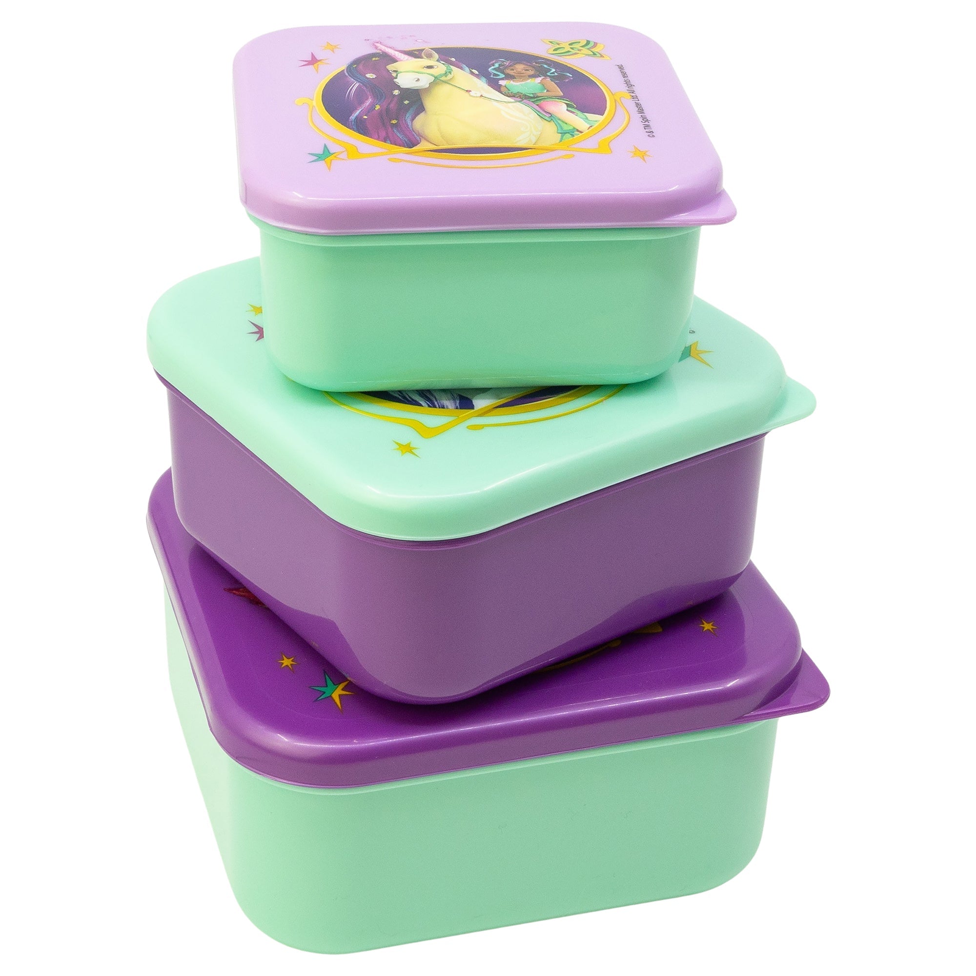 Stor Set de 3 Piezas Snack Apilables Unicorn Academy
