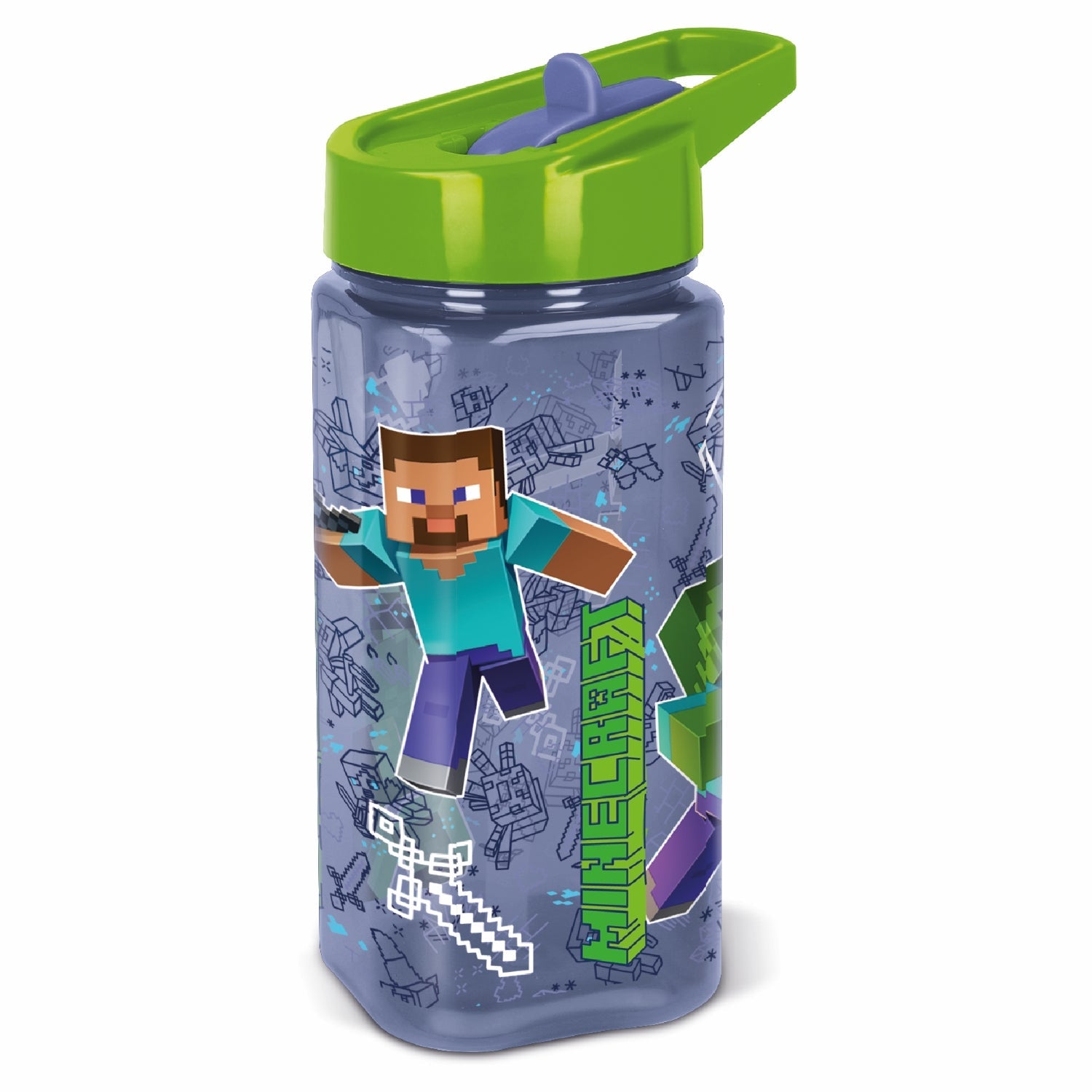Stor Botella Square 530 ml Minecraft INVKY