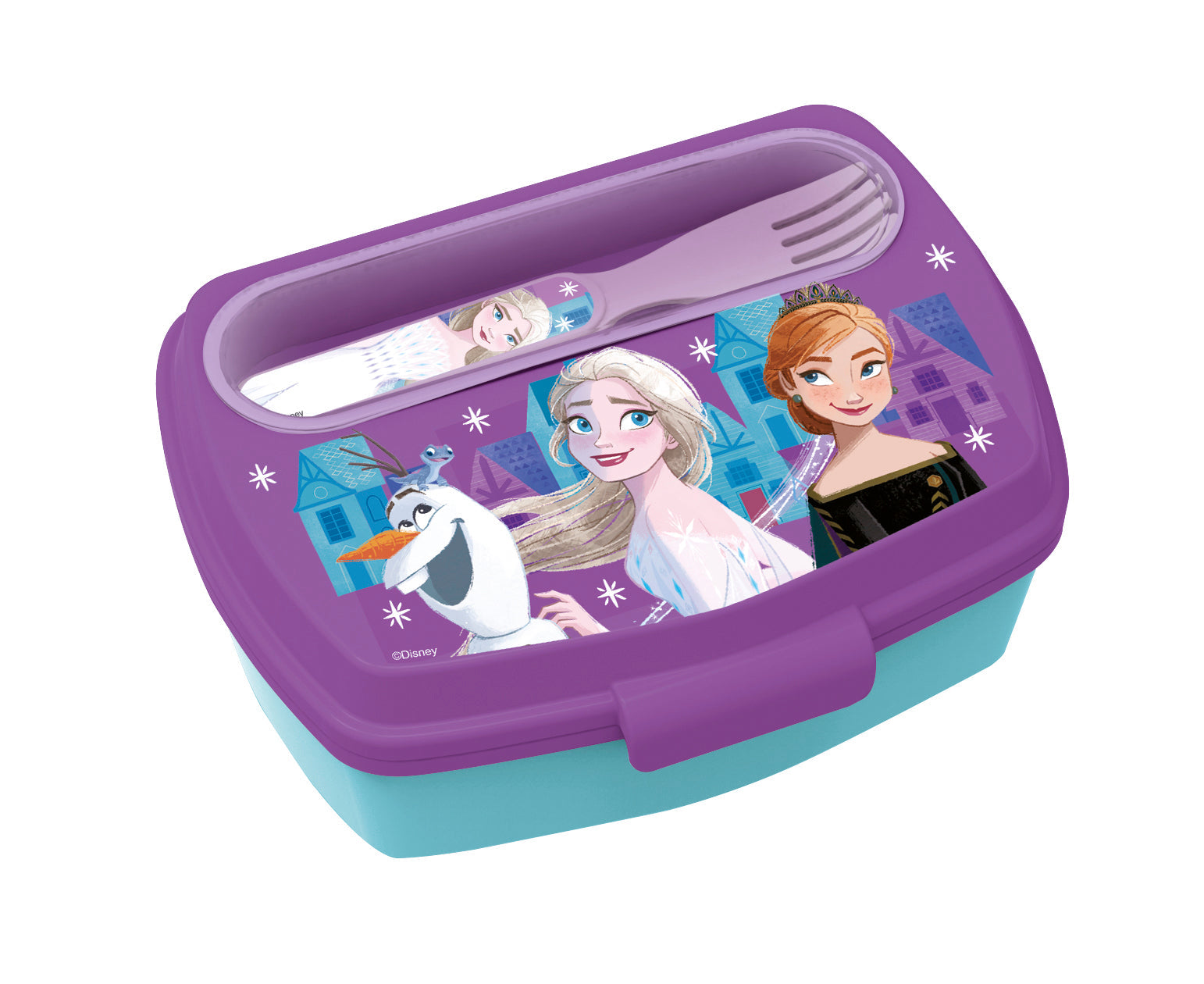 Hermético Rectangular con Cubierto Frozen INVKY