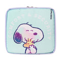 Estuche de cable Snoopy celeste