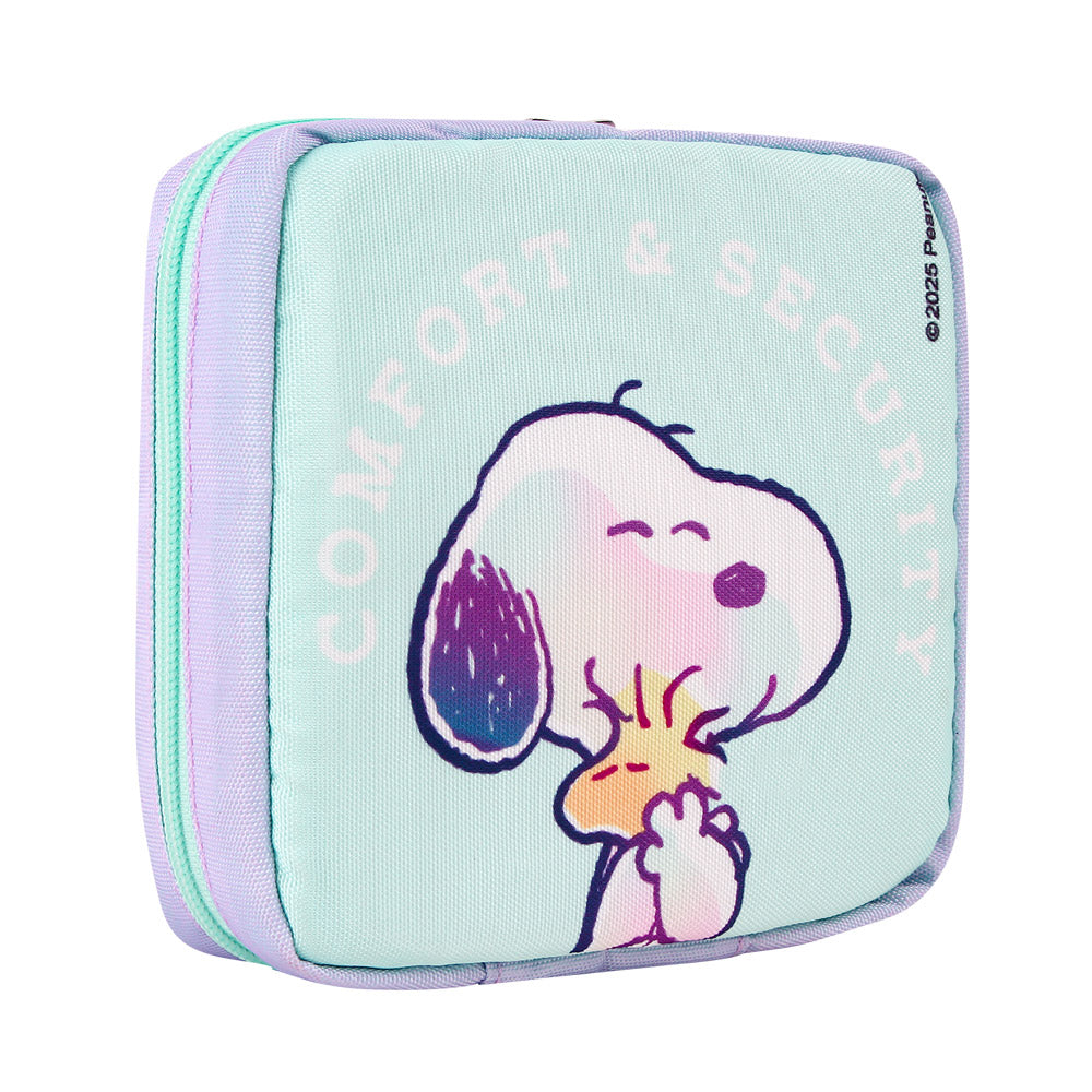Estuche de cable Snoopy celeste