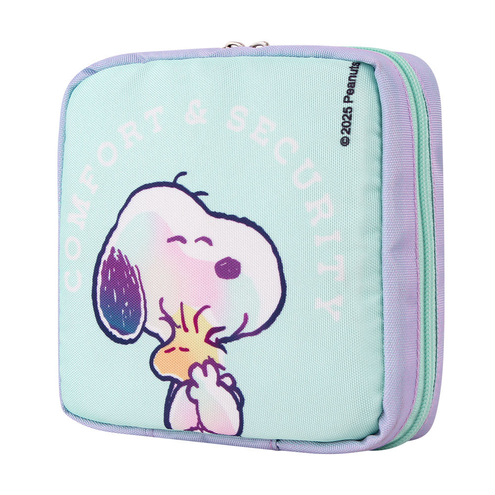 Estuche de cable Snoopy celeste