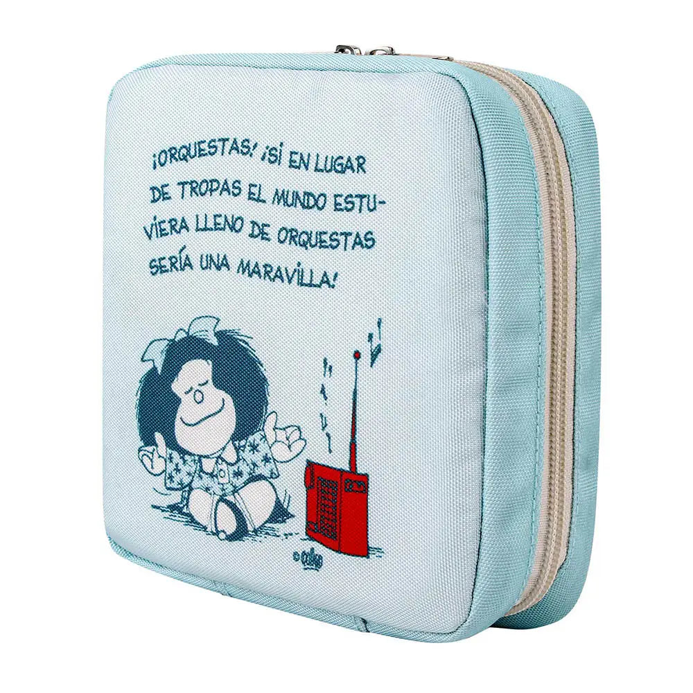 Estuche de cables Mafalda celeste