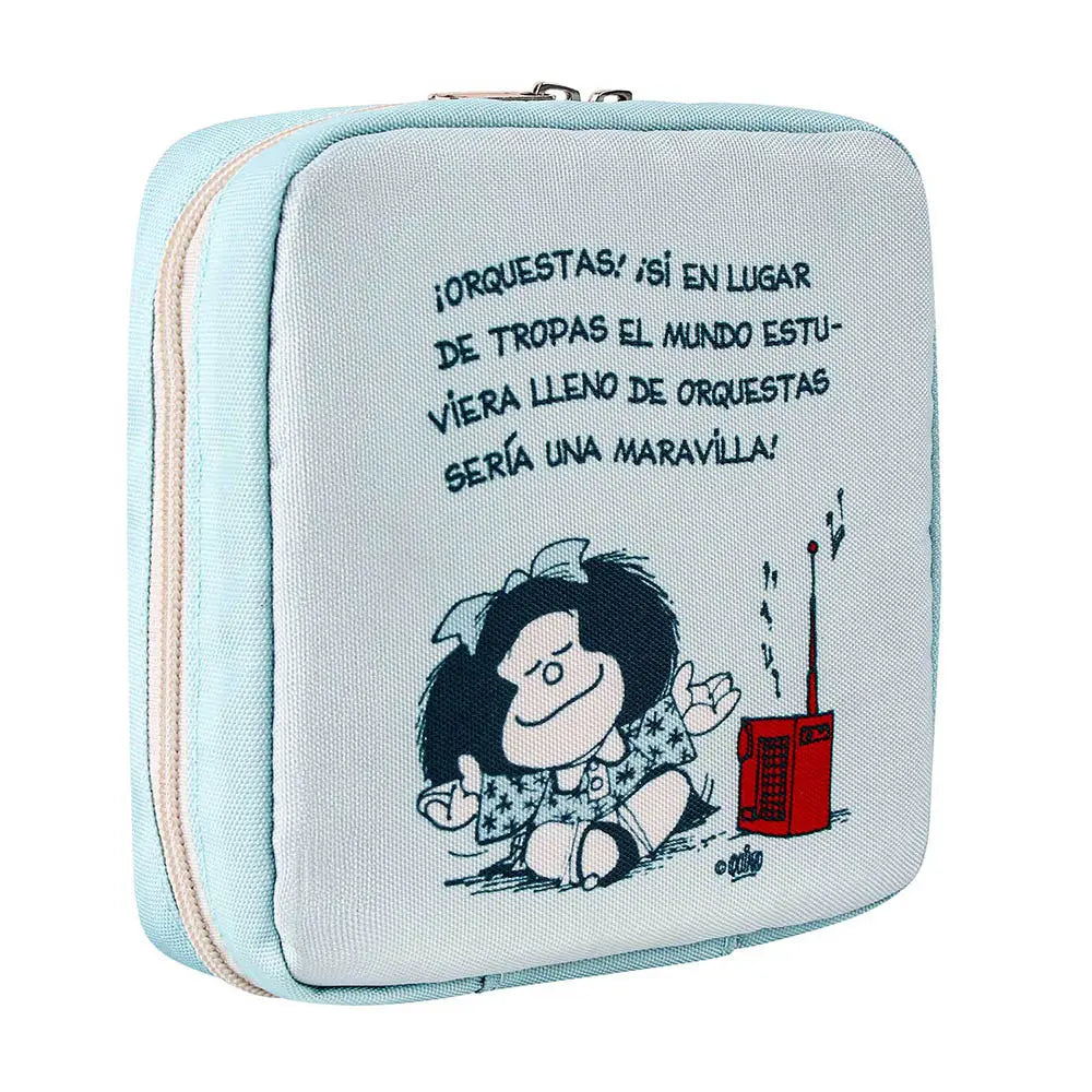 Estuche de cables Mafalda celeste