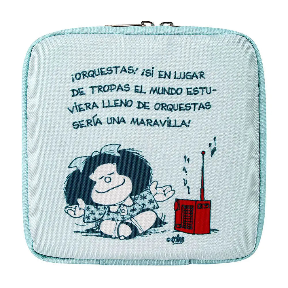 Estuche de cables Mafalda celeste