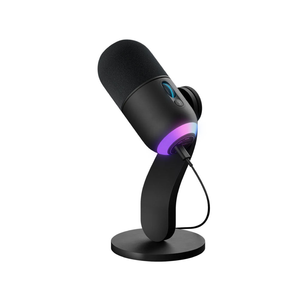 Micrófono Logitech Yeti GX Supercardioid USB para Streaming RGB Lightsync Color Black