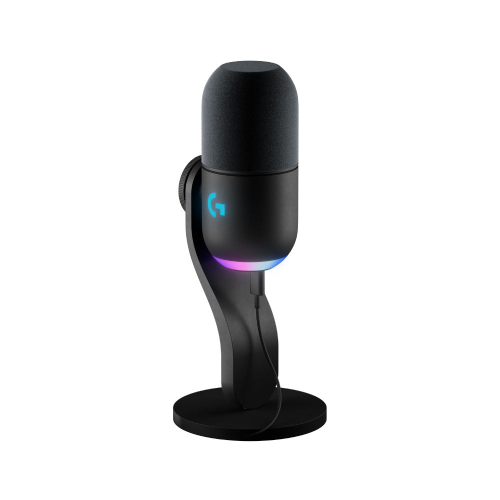 Micrófono Logitech Yeti GX Supercardioid USB para Streaming RGB Lightsync Color Black