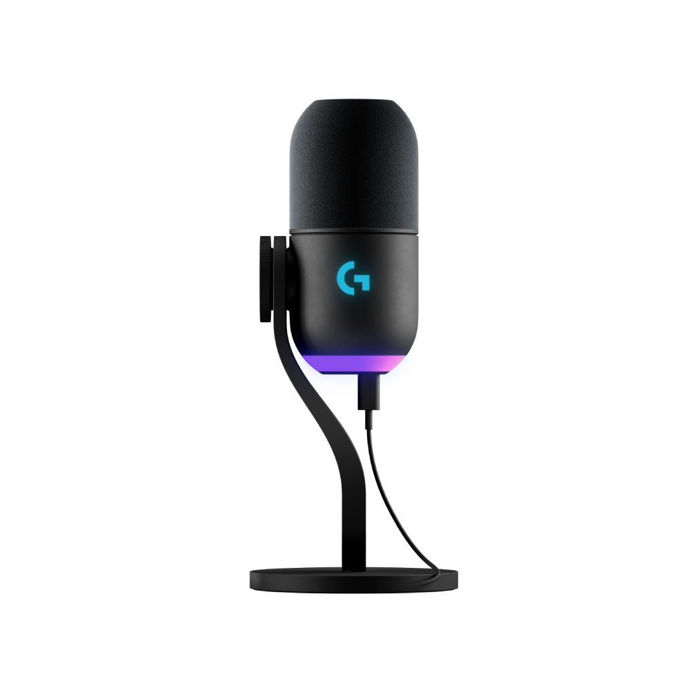 Micrófono Logitech Yeti GX Supercardioid USB para Streaming RGB Lightsync Color Black