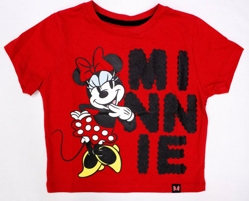 Polo Básico Manga Corta Minnie Mouse Niña Color Rojo
