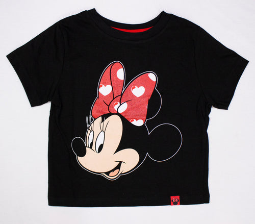 Polo Básico Manga Corta Minnie Mouse Niña Color Negro