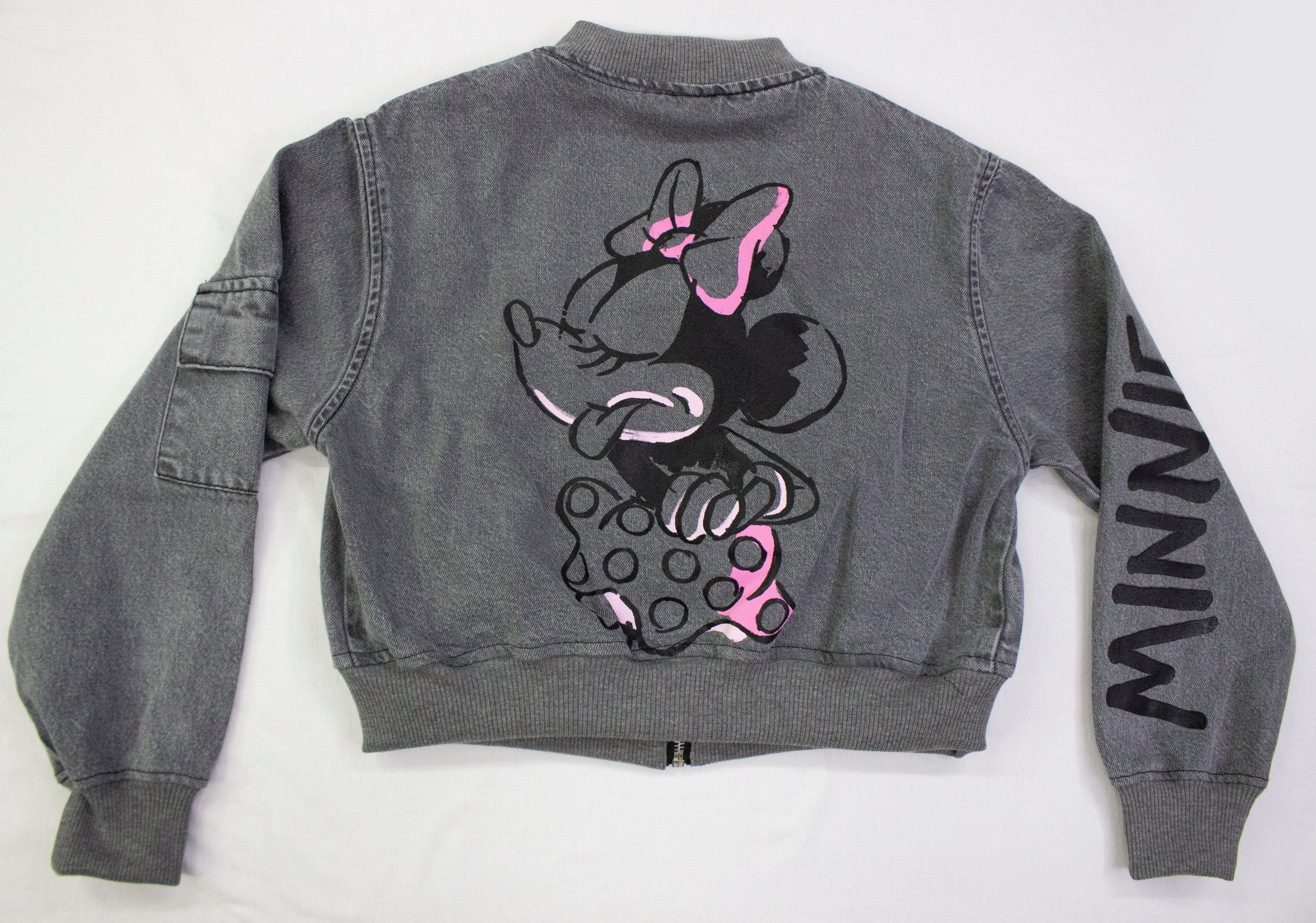 Casaca Moda Minnie Mouse Niña Color Gris