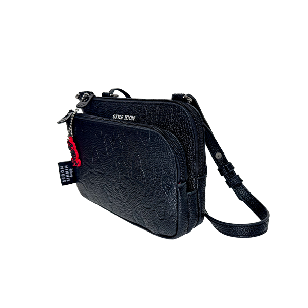 Cartera Minnie Mouse Color Negro con Lazos