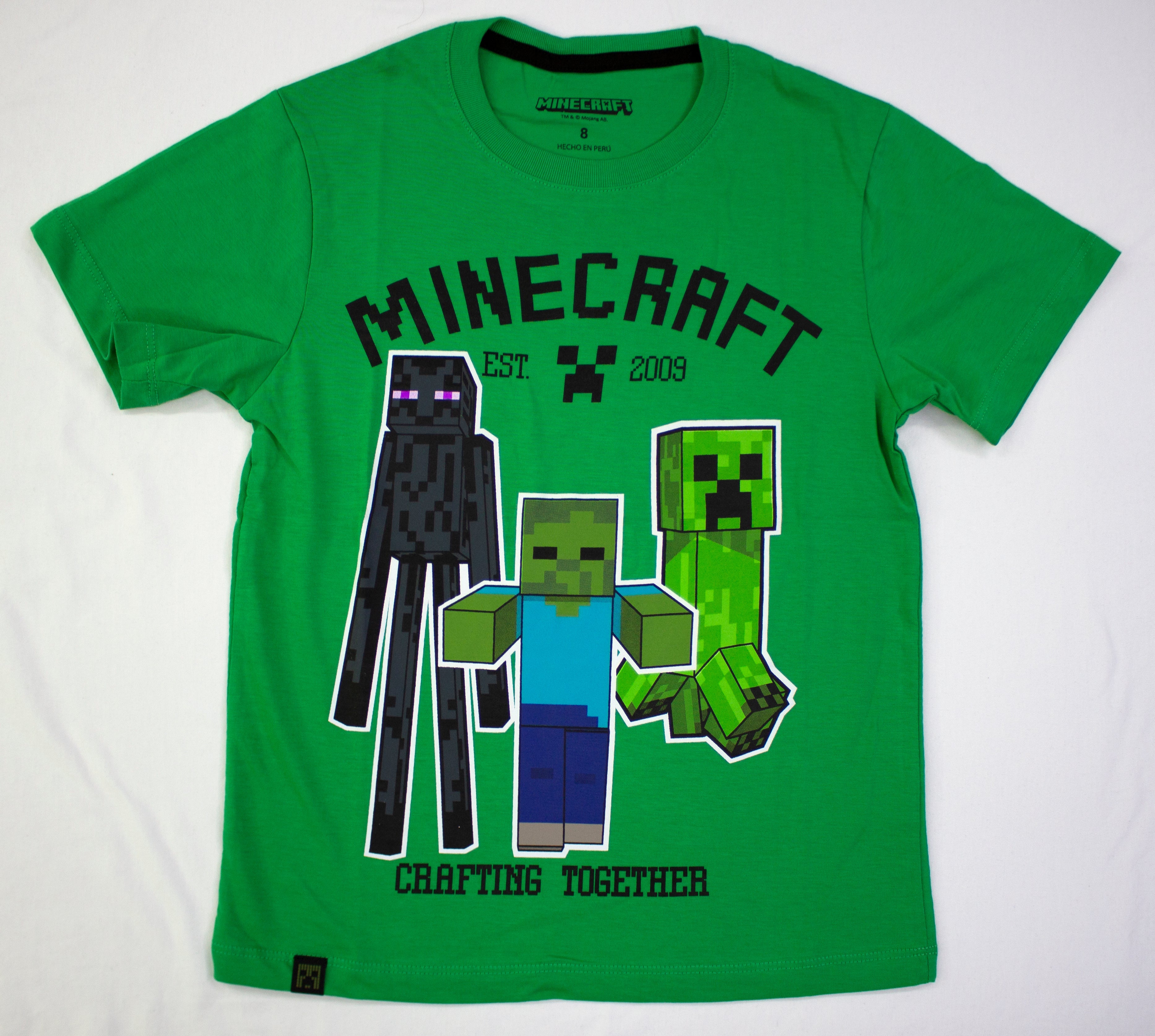 Camiseta Minecraft para Niño Color Verde
