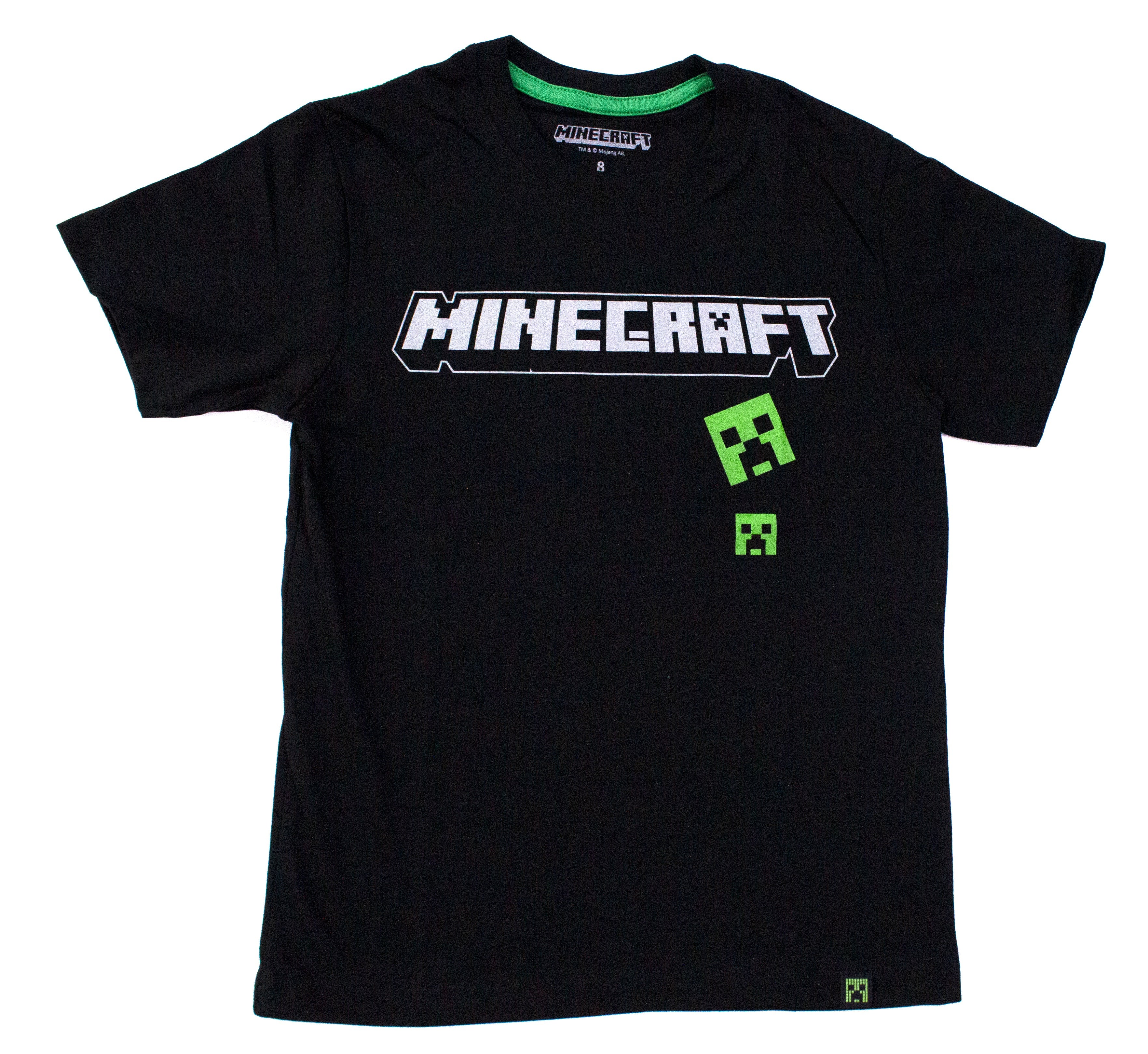 Polo Básico Manga Corta Minecraft Color Negro
