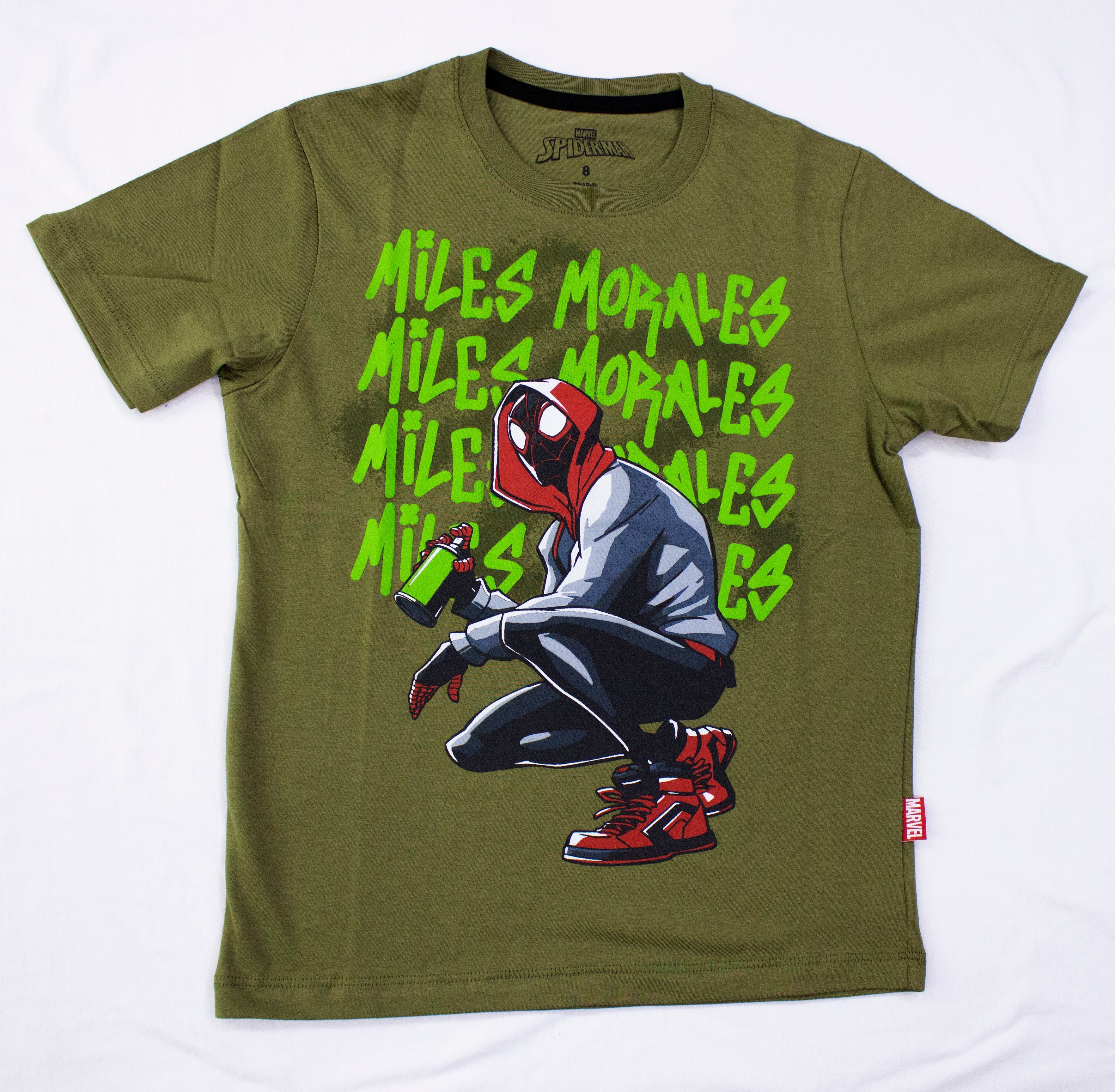 Polo Básico MC Olivo Spider-Man Niño