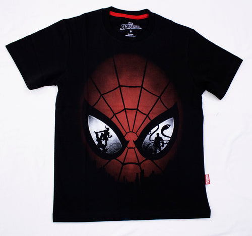 Polo Básico MC Negro Spider-Man Niño