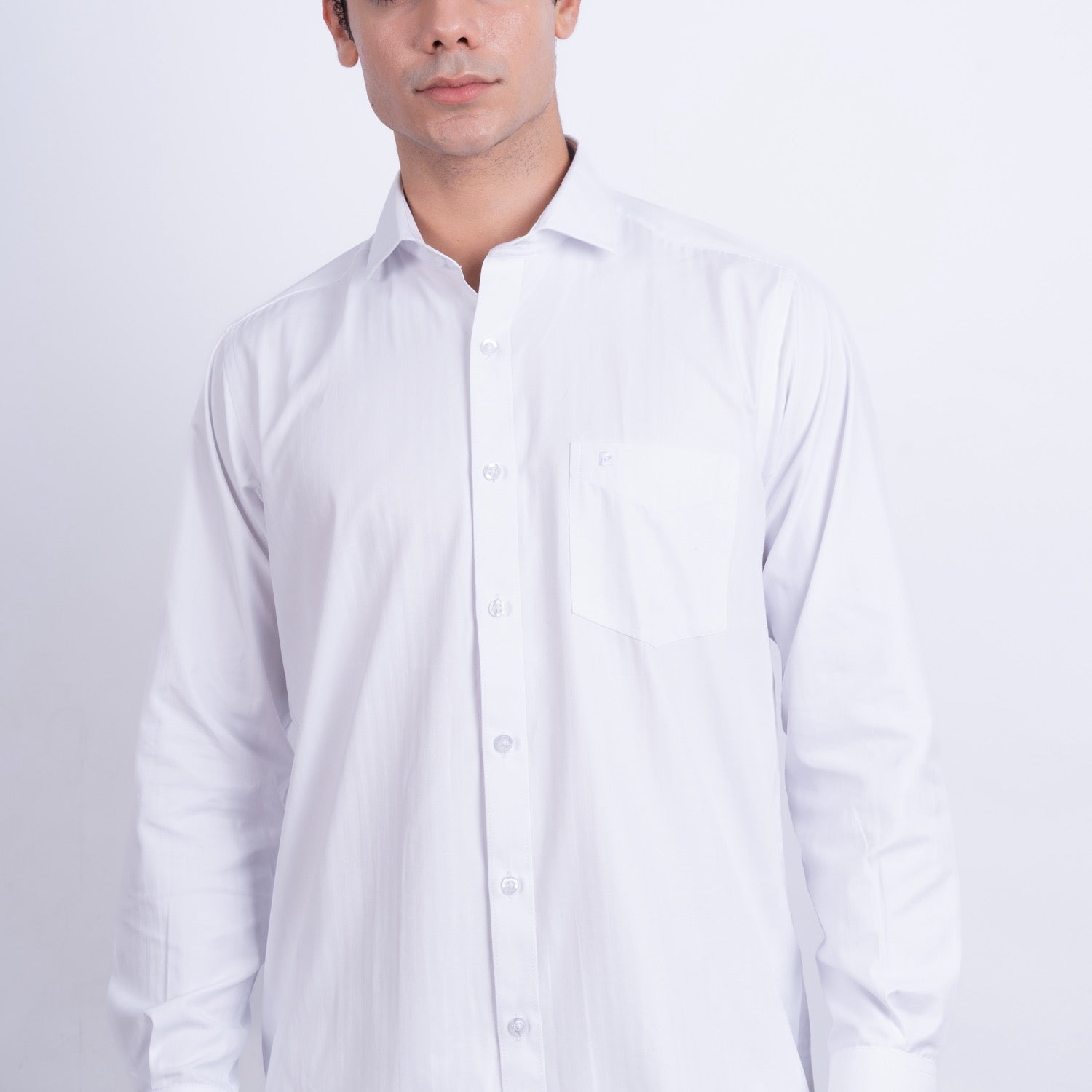 Camisa de Vestir Manga Larga Color Blanco