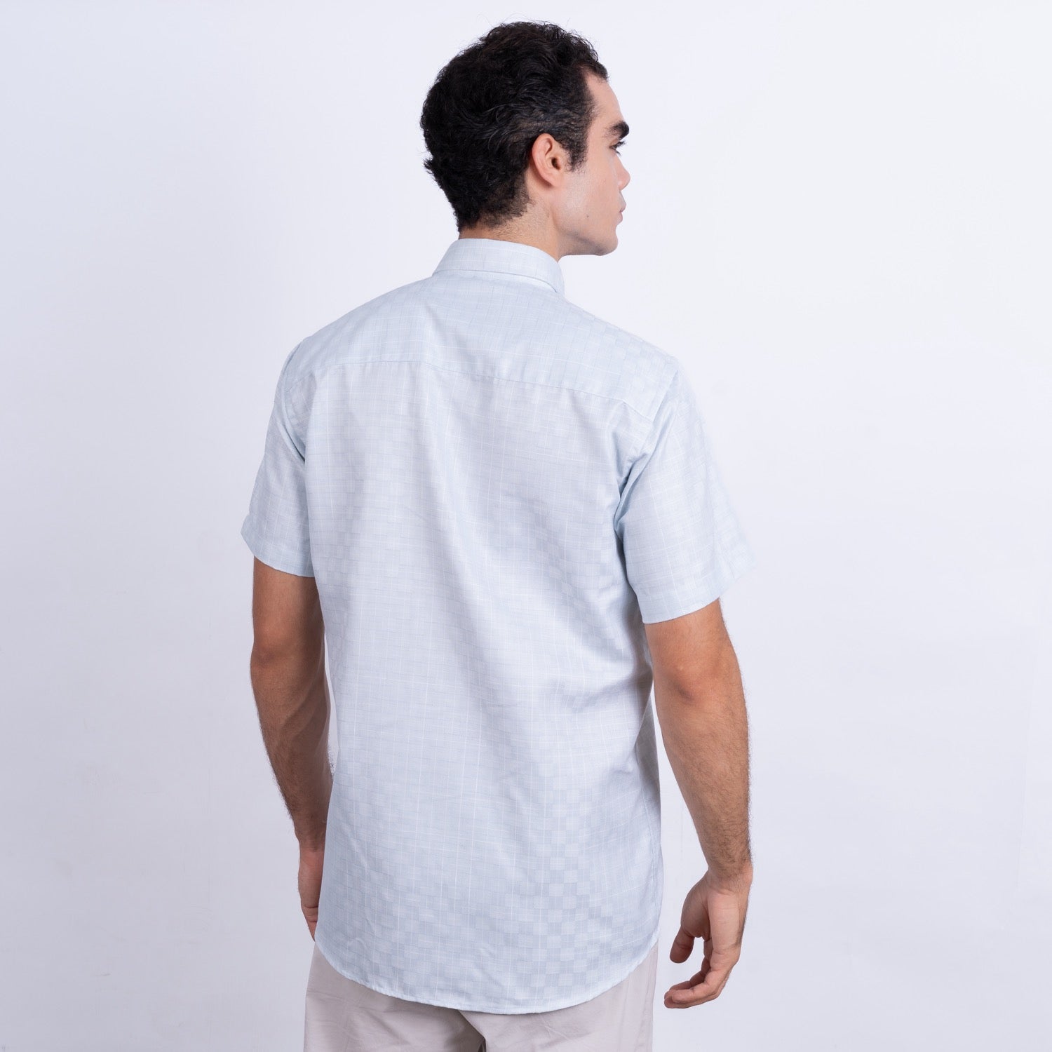 Camisa de Lino Manga Corta para Hombre