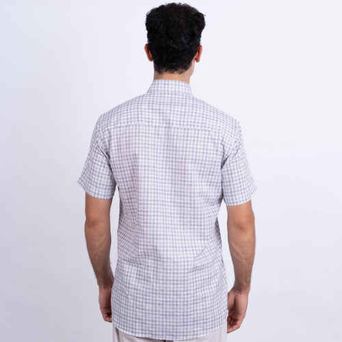 Camisa de Lino Manga Corta para Hombre