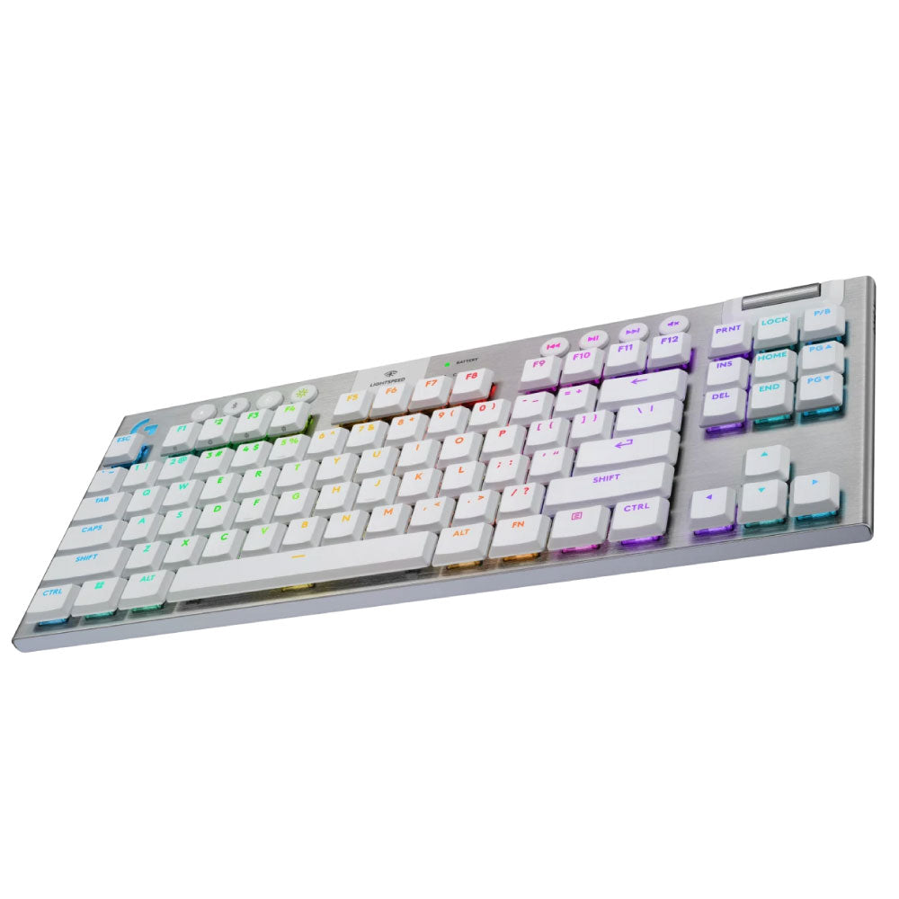 Teclado Logitech G915 X TKL Lightspeed Bluetooth Lightsync RGB KeyControl Color White