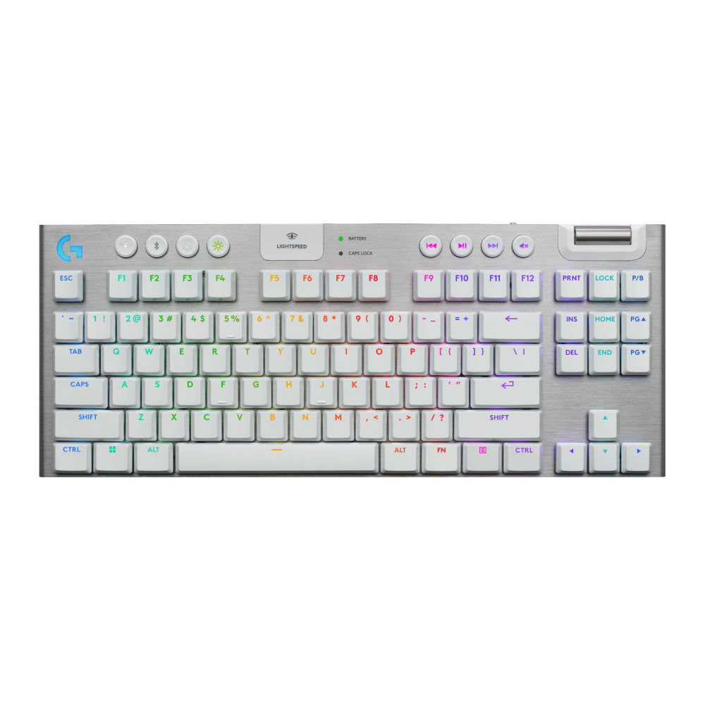 Teclado Logitech G915 X TKL Lightspeed Bluetooth Lightsync RGB KeyControl Color White
