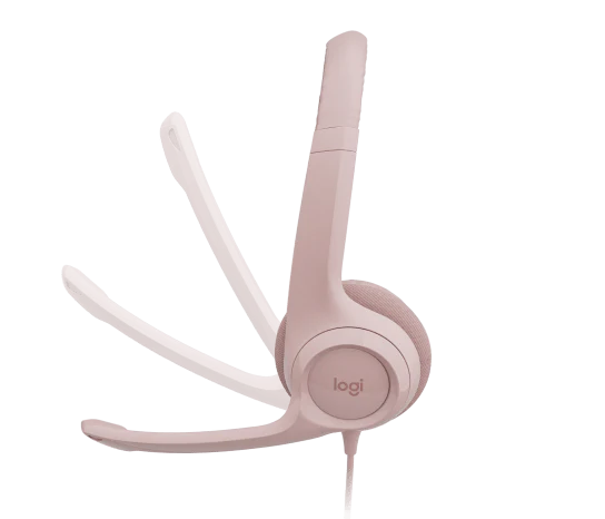 Audífono con Micrófono Logitech H390 USB Noise Cancelling Color Rose