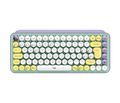 Teclado Logitech POP Keys Multi-Device Wireless Bluetooth Fresh Vibes Color Lila Green
