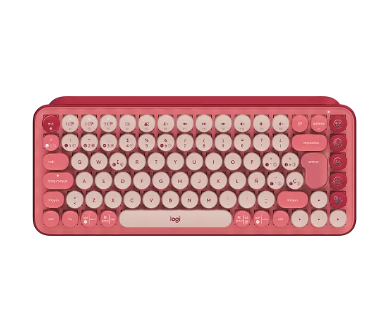 Teclado Logitech POP Keys Multi-Device Wireless Bluetooth Color Coral Rose