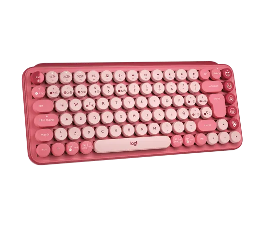 Teclado Logitech POP Keys Multi-Device Wireless Bluetooth Color Coral Rose