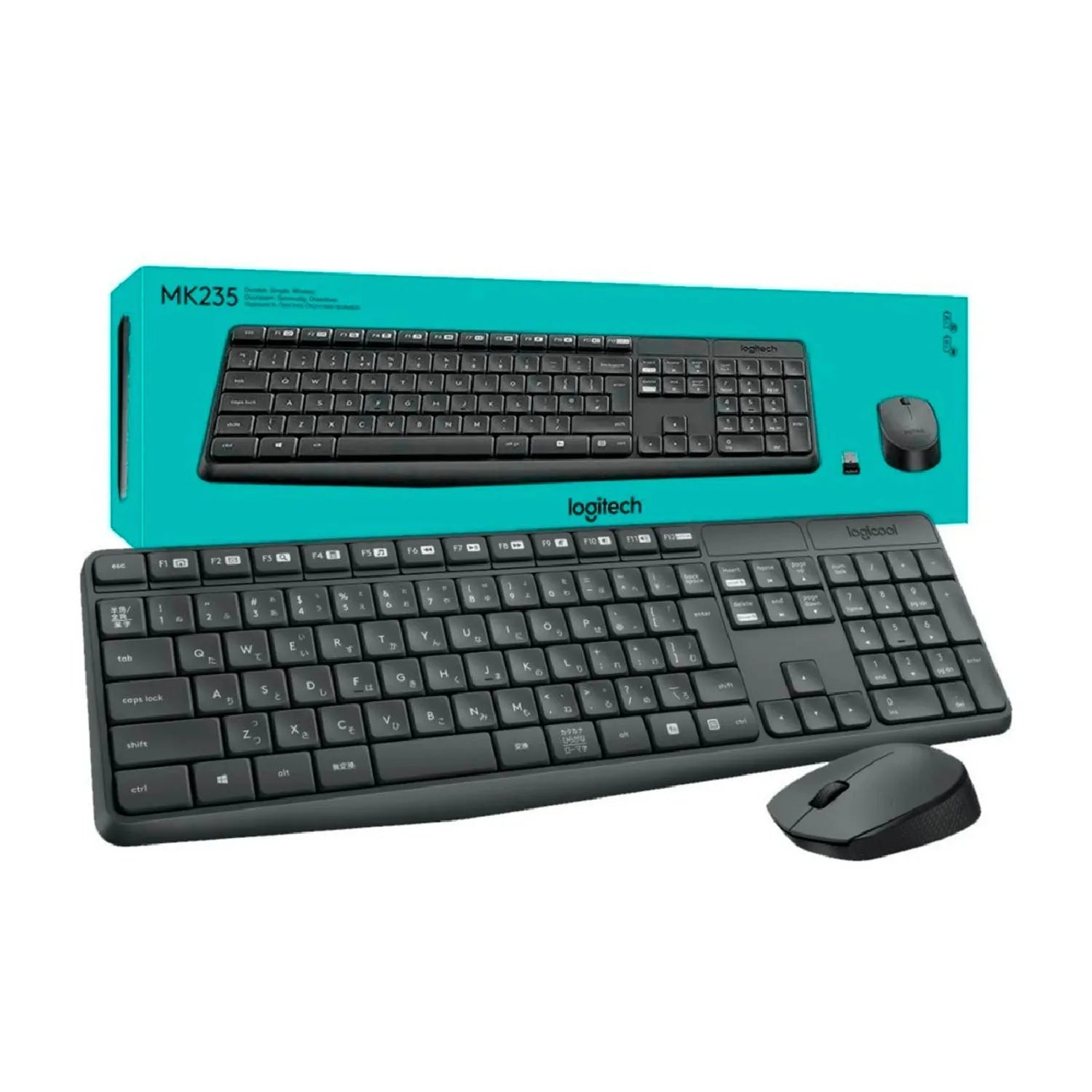 Teclado Logitech + Mouse Mk235 Wireless Usb Sp Black
